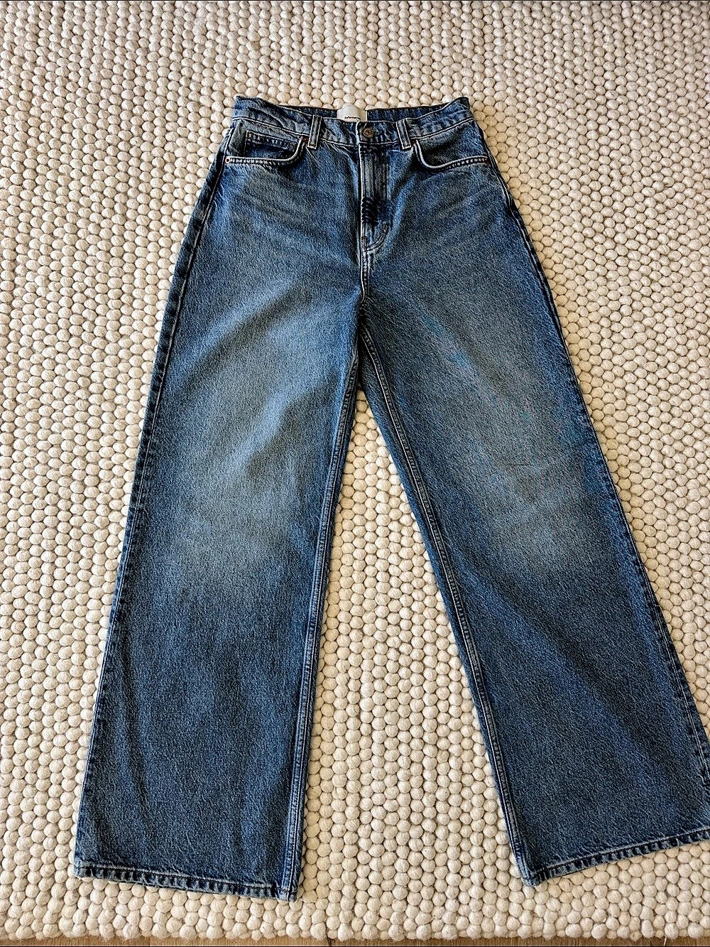 Reformation Cary High Rise Slouchy Wide Leg Jeans Wide Leg Jeans in Blue Like